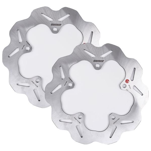 Coppia dischi freno anteriori Braking W-Fix SYM Maxsym 400 2011-2015