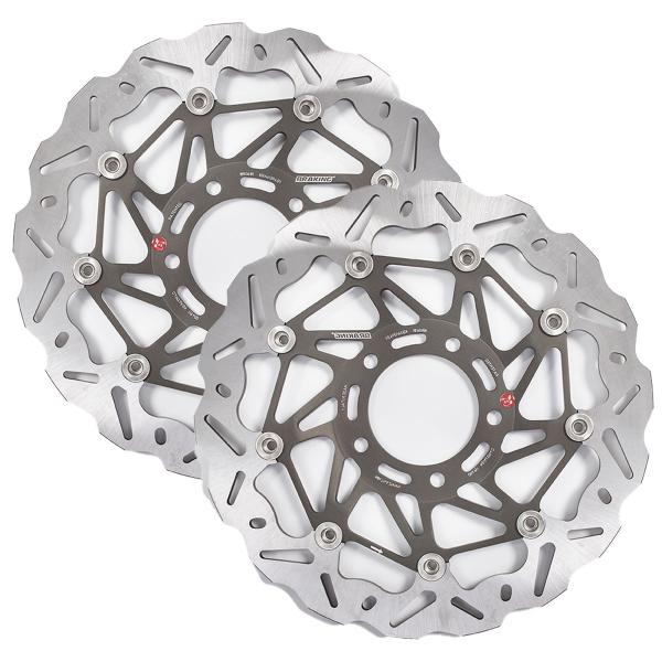 Coppia dischi freno anteriori Braking SK2 Triumph Speed Triple T955 2002-2004