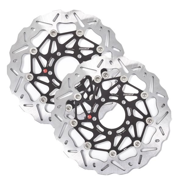 Coppia dischi freno anteriori Braking SK2 Kawasaki KLV1000 2004-2007