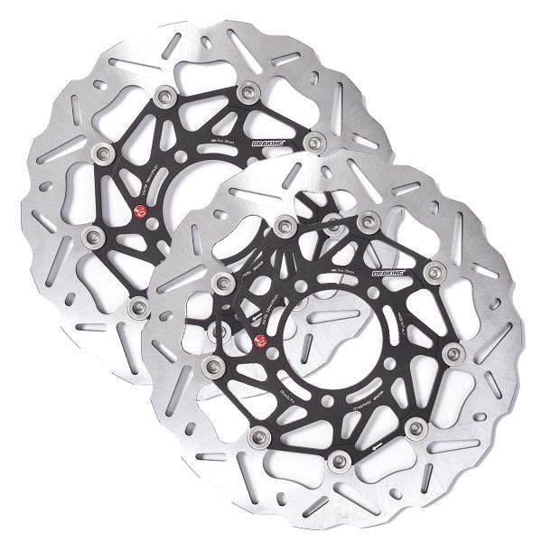 Coppia dischi freno anteriori Braking SK2 Kawasaki ZX6R Ninja 636 ABS 2019-2024