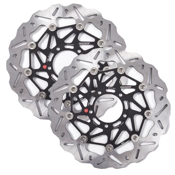 Coppia dischi freno anteriori Braking SK2 Ducati Hypermotard 1100 2007-2009
