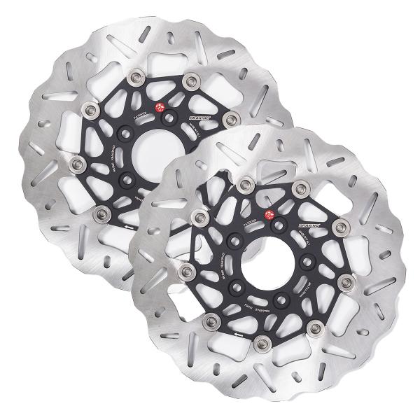 Coppia dischi freno anteriori Braking SK2 Harley Davidson Dyna Super Glide T-Sport 1450 2000-2005