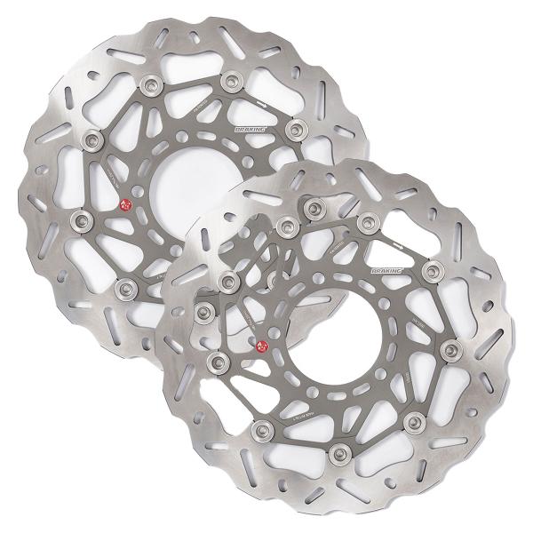 Coppia dischi freno anteriori Braking SK2 Kawasaki ER6F ABS 2006-2016
