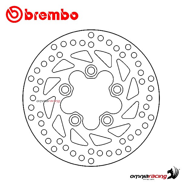 Brembo Serie Oro rear fixed brake disc for Kymco Dink 200I 2006>2015