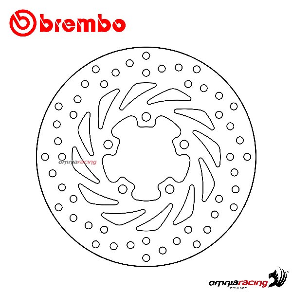 Brembo Serie Oro rear fixed brake disc for Aprilia SportCity 300 Cube 2008>2012