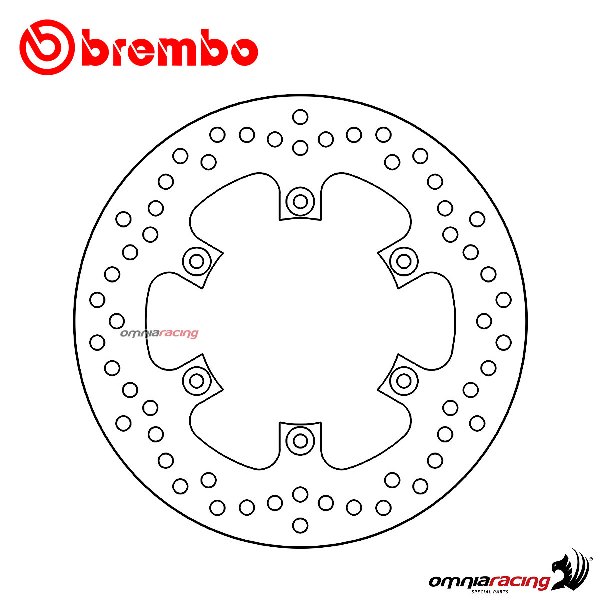 Brembo Serie Oro rear fixed brake disc for Kawasaki KX125 1989>2002