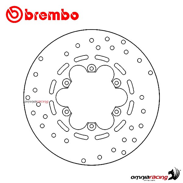 Brembo Serie Oro front fixed brake disc for Gilera KZ125 1986>