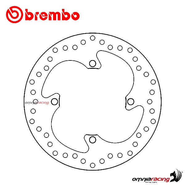 Disco freno Brembo Serie Oro posteriore fisso per Kawasaki KLX450R 2007>