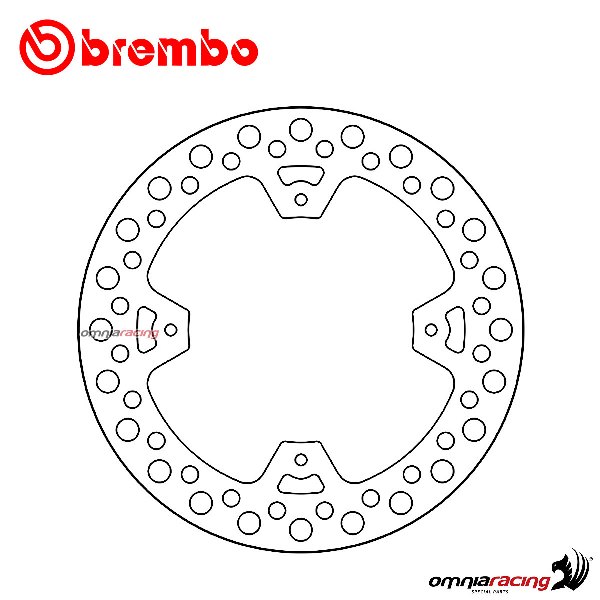 Brembo Serie Oro rear fixed brake disc for Hm CRE125R Enduro 2002>2007