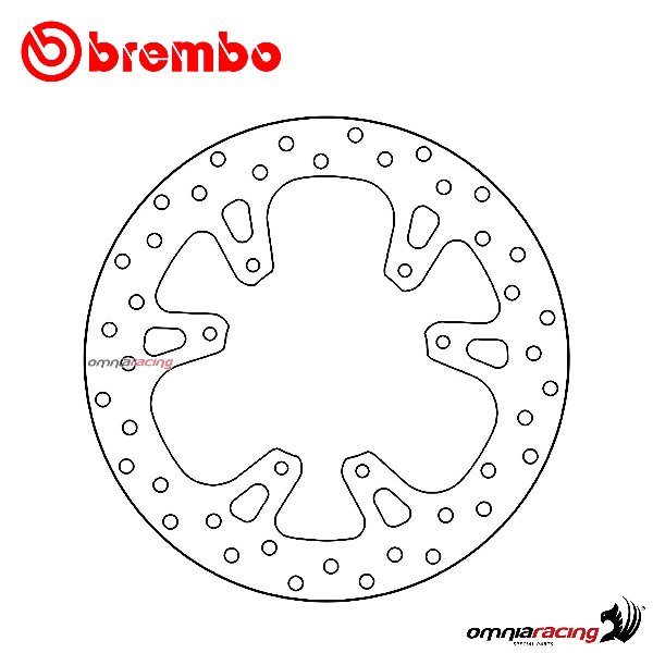 Brembo Serie Oro front fixed brake disc for Hm CRE125R Enduro 2002>2007