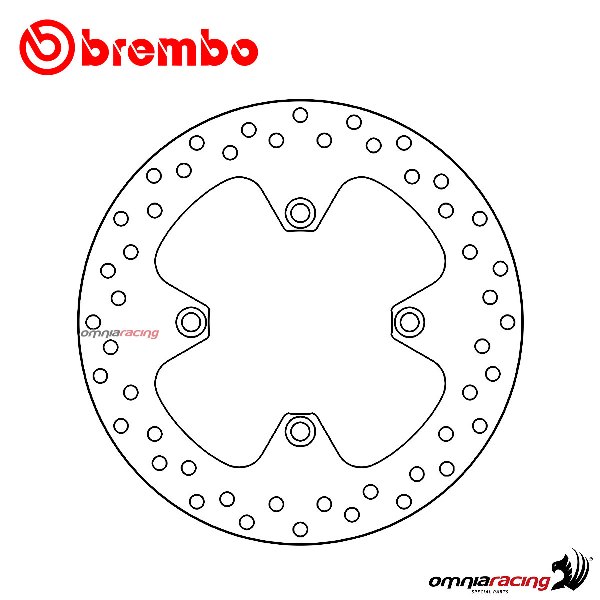 Brembo Serie Oro rear fixed brake disc for Triumph Bonneville 865EFI T100 2008>2015