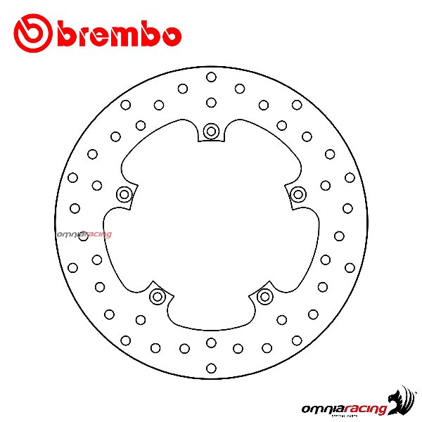 Disco freno Brembo Serie Oro posteriore fisso per Peugeot Satelis 400 2007>2013