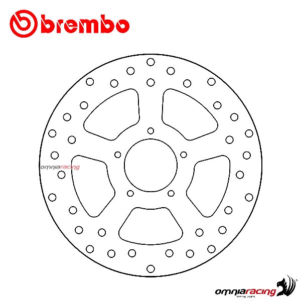 Disco freno Brembo Serie Oro anteriore fisso per Malaguti Centro 125IE 2007>2011