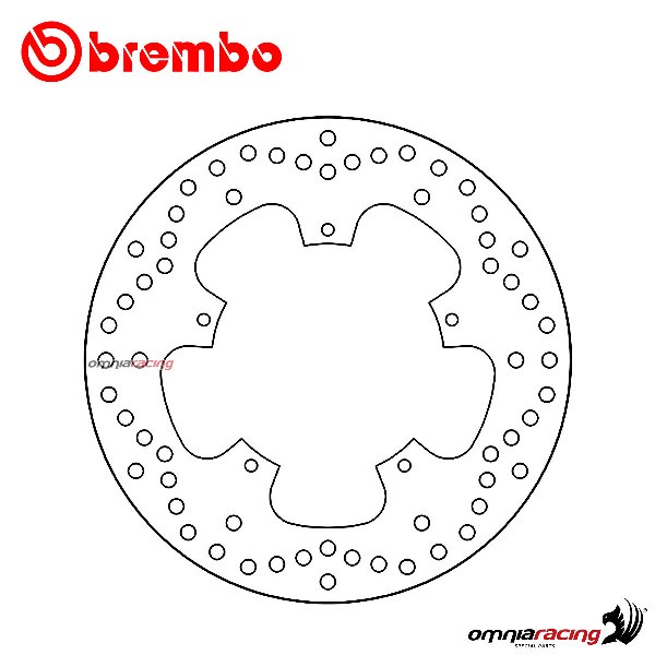 Brembo Serie Oro front fixed brake disc for Adiva AD250 2006>2011
