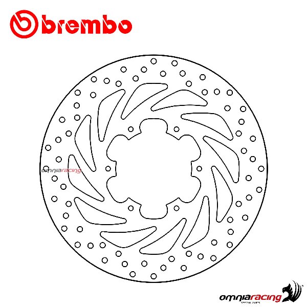 Brembo Serie Oro front fixed brake disc for Piaggio Beverly 350 4T ST IE ABS 2016>