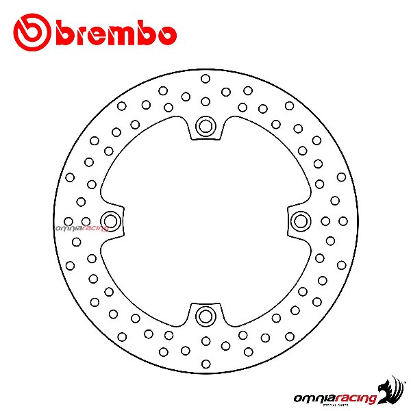 Brembo Serie Oro Rear Fixed Brake Disc for Suzuki Dl650 V-strom Abs 2004 -  68B407E3 0002 - 68B407E3