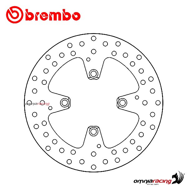 Brembo Serie Oro rear fixed brake disc for Ducati Streetfighter 1100/S 2009>2013