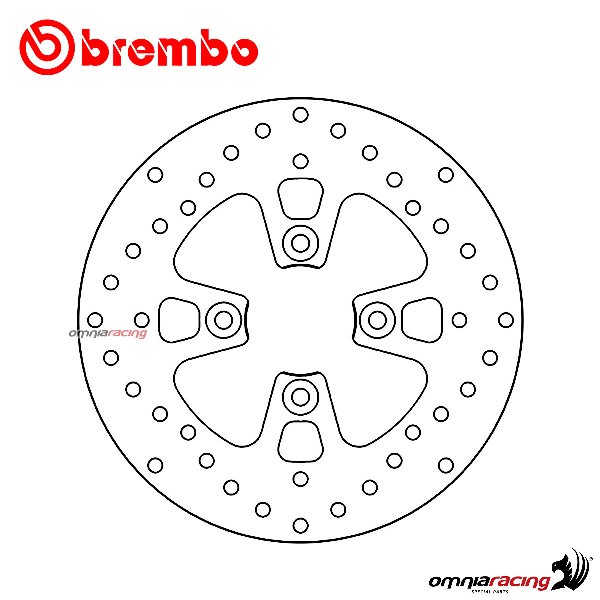 Disco freno Brembo Serie Oro anteriore fisso per Mbk Doodo 125 2000>2004