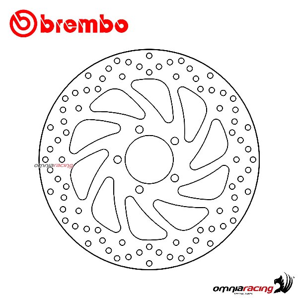 Disco freno Brembo Serie Oro anteriore fisso per Piaggio X10 125 4T 4V IE EURO 3 2012>2015