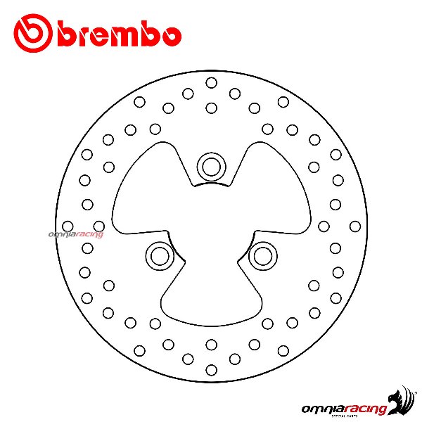 Disco freno Brembo Serie Oro posteriore fisso per Peugeot City Star 100 2011>2015