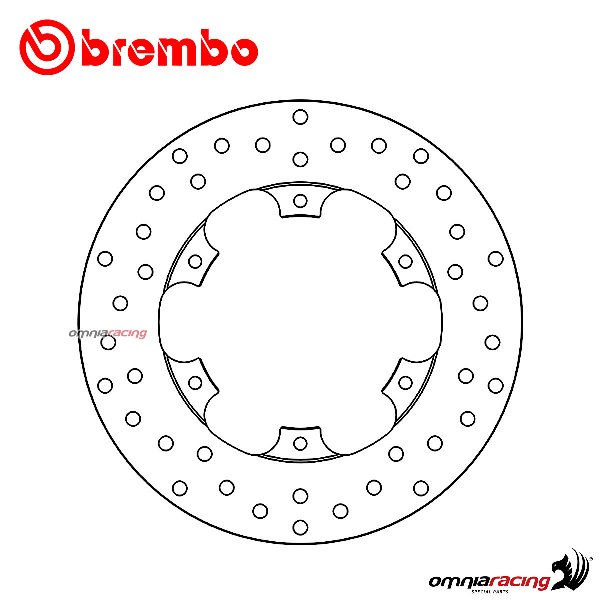 Disco freno Brembo Serie Oro posteriore fisso per Piaggio Vespa 946 4T 3V ABS - 946 RED 2013>2017