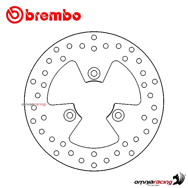Disco freno Brembo Serie Oro anteriore fisso per Peugeot Django 150 Sport 2014>