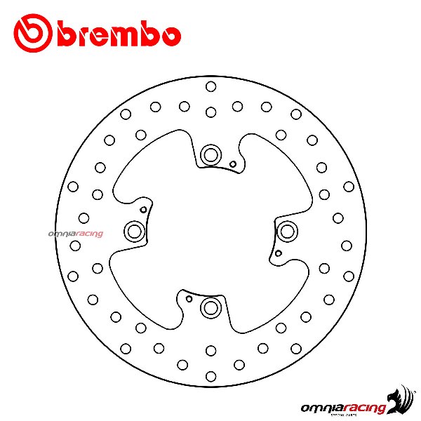 Brembo Serie Oro rear fixed brake disc for Triumph Bonneville T120 Black 2016>