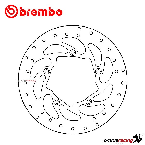 Brembo Serie Oro rear fixed brake disc for BMW K1600GTL Exclusive 2013>2016