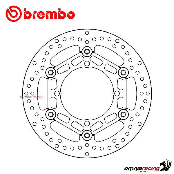 Brembo Serie Oro front floating brake disc for Suzuki RMZ250 2004>2006
