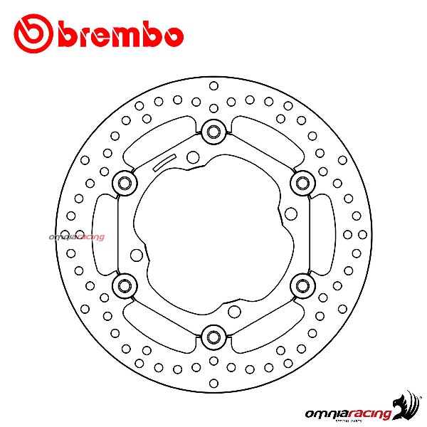 Brembo Serie Oro front floating brake disc for Kawasaki KX215 2006>2008