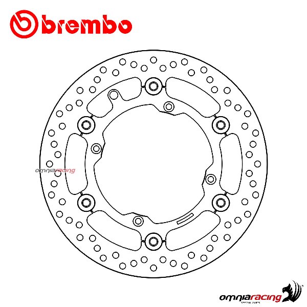 Brembo Serie Oro front floating brake disc for Husqvarna CR125 2002>2013