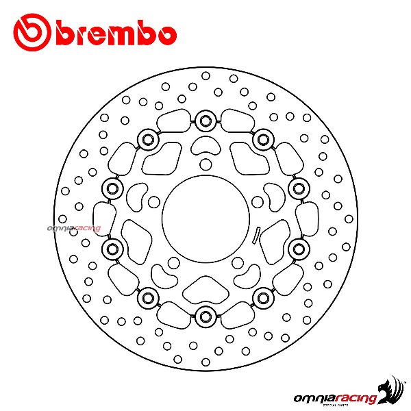 Brembo Serie Oro front floating brake disc for Kawasaki ZX6RR 636 2003>2004