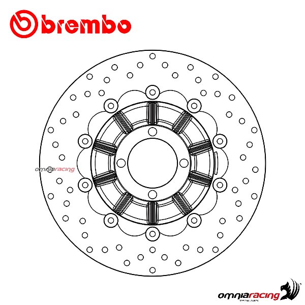 Brembo Serie Oro front floating brake disc for BMW R100RS 1985>