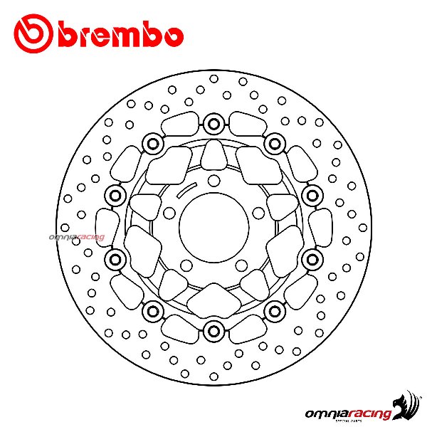 Disco freno Brembo Serie Oro anteriore flottante per Honda CN250 Fusion 2003>