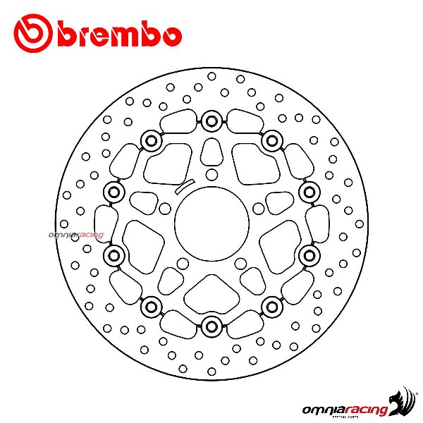 Brembo Serie Oro front floating brake disc for Suzuki SV650S 2003>2010