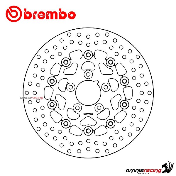 Brembo Serie Oro front floating brake disc for Harley Davidson FXSTSI1450 Softail Springer 2004>