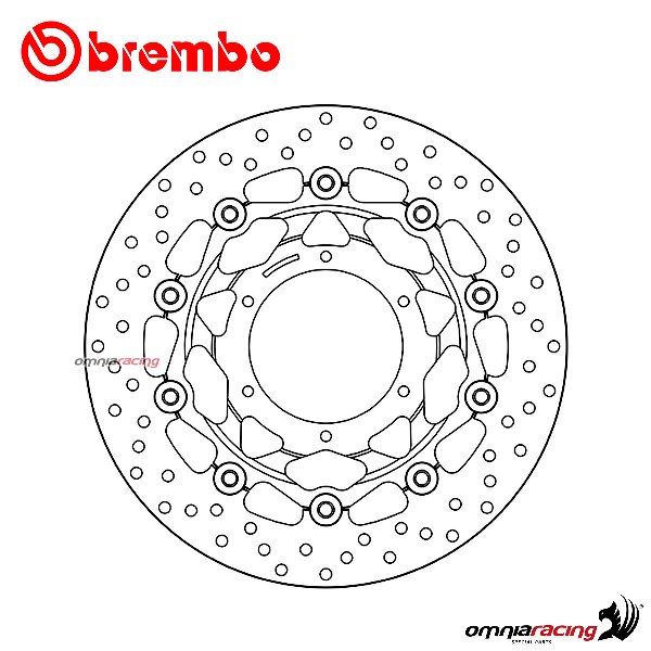 Disco freno Brembo Serie Oro anteriore flottante per Honda VTX1800 C1 2005>2007