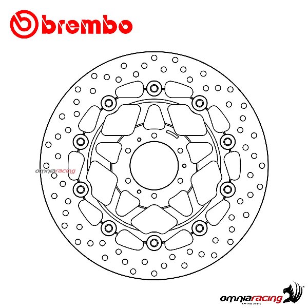 Brembo Serie Oro front floating brake disc for Honda VFR800 VTEC ABS 2006>2013