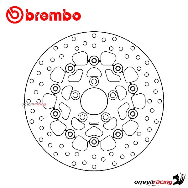 Brembo Serie Oro rear floating brake disc for Harley Davidson XL1200N Sportster Nightster 2007>2010