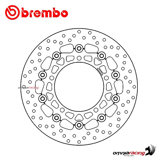 Disco freno Brembo Serie Oro anteriore flottante per Suzuki GSF650N Bandit ABS 2005>2006