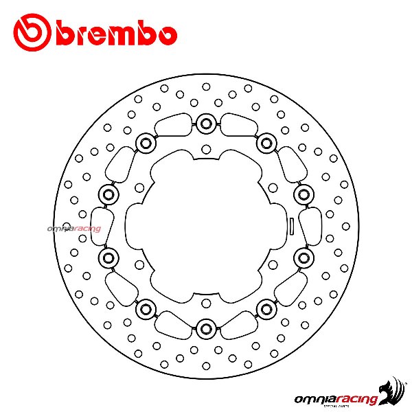 Brembo Serie Oro front floating brake disc for Yamaha YZF R1 1998>2001