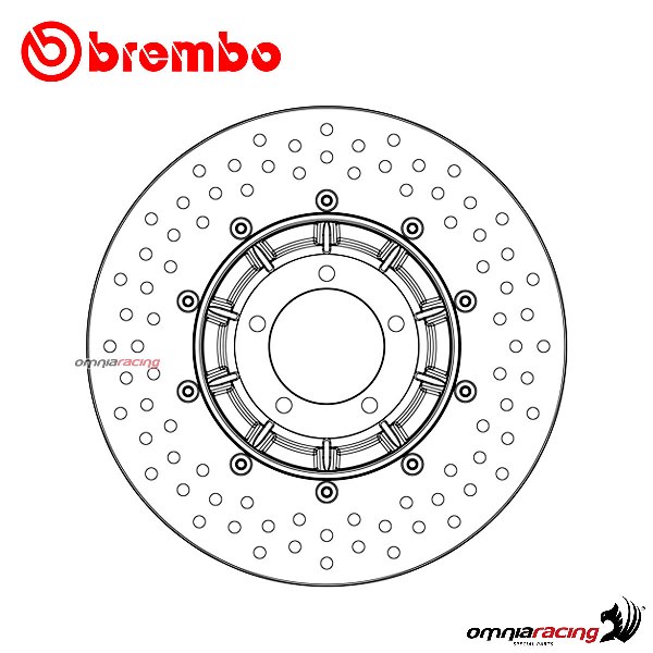 Brembo Serie Oro front floating brake disc for BMW R65 1978>1985