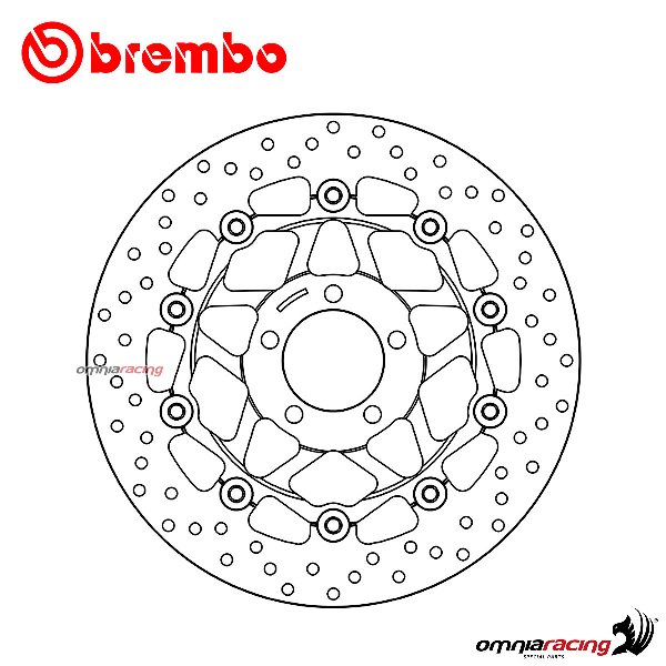 Disco freno Brembo Serie Oro anteriore flottante per Kawasaki ZX9R 1998>1999