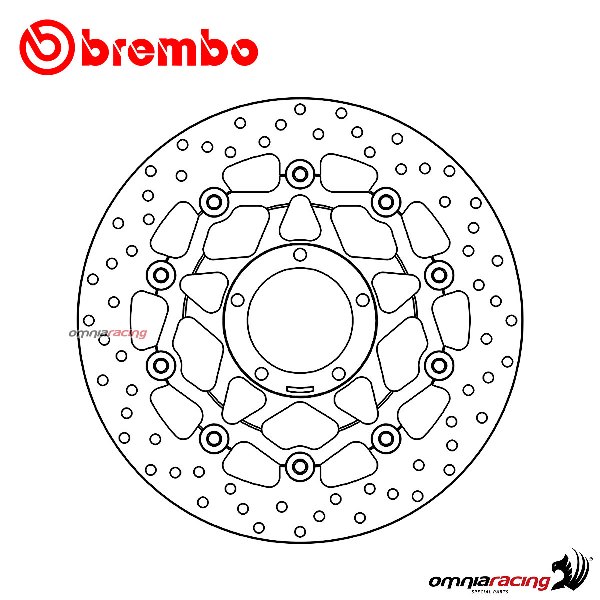 Disco freno Brembo Serie Oro anteriore flottante per Ducati Hypermotard 1100S 2007>2009