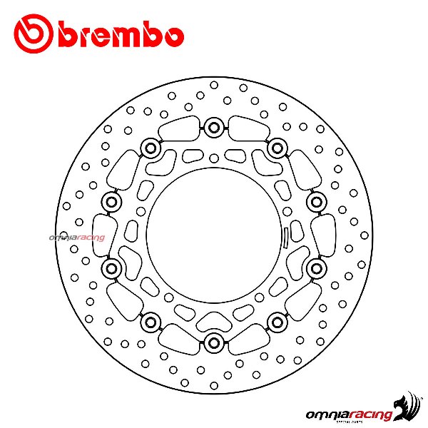 Brembo Serie Oro front floating brake disc for Yamaha YZF R1 2007>2014