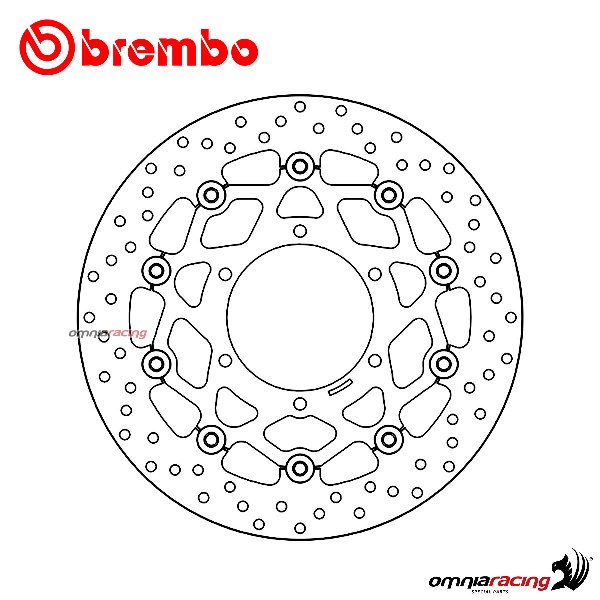 Brembo Serie Oro front floating brake disc for Suzuki GSXR600 2008>2016