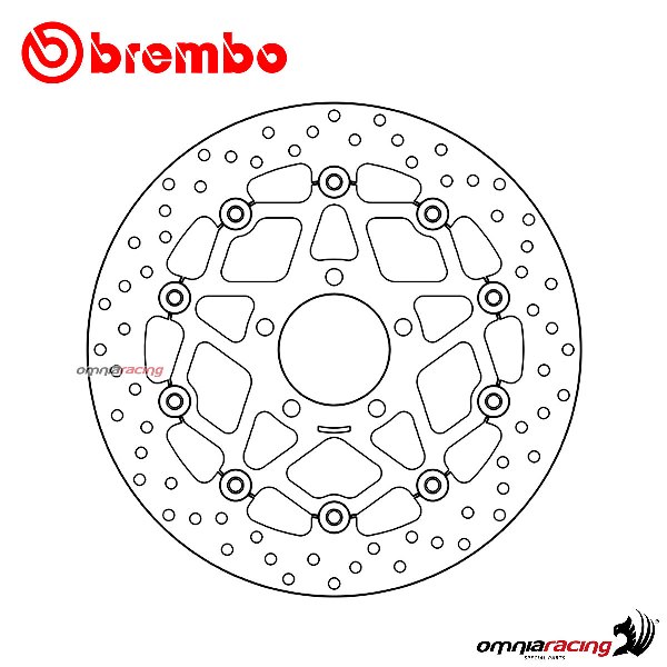 Disco freno Brembo Serie Oro anteriore flottante per Kawasaki KLV1000 2004>2005