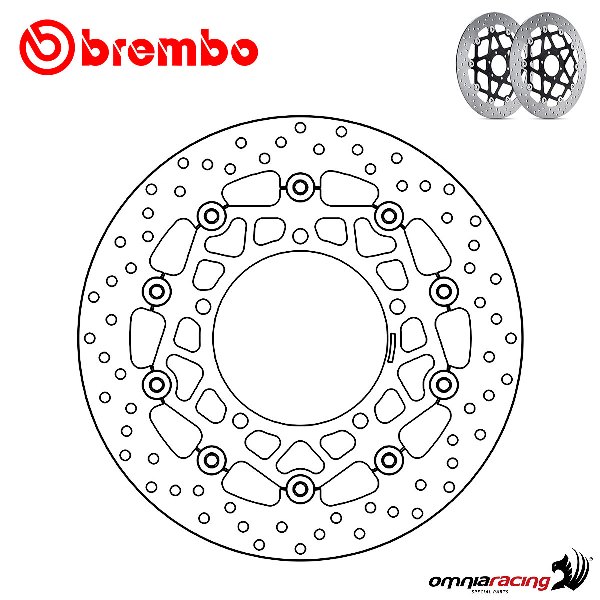 Pair of Brembo Serie Oro front floating brake discs for Suzuki B-King GSX1300 2008>2012