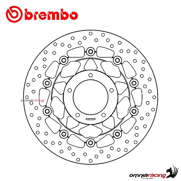 Disco freno Brembo Serie Oro anteriore flottante per Mv Agusta Brutale 920 2010>2012