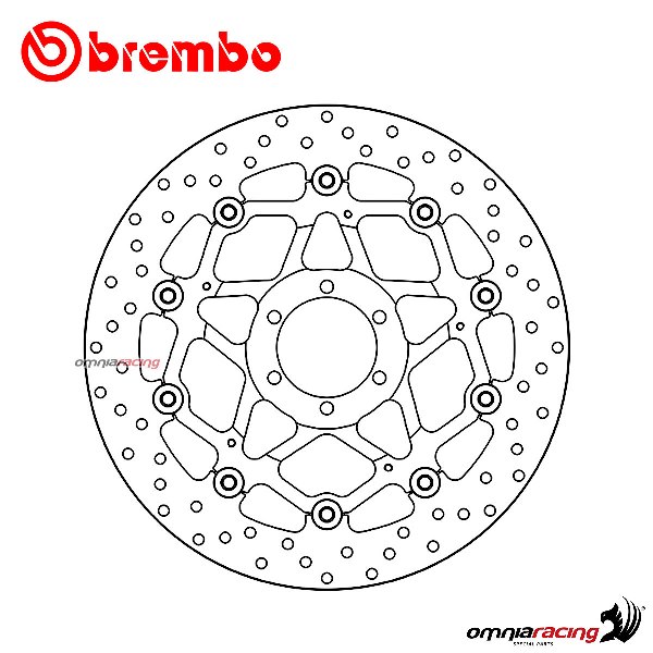 Brembo Serie Oro front floating brake disc for Aprilia Tuono 1000R 2002>2010